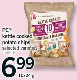 Fortinos PC KETTLE COOKED POTATO CHIPS, 10x24 g offer