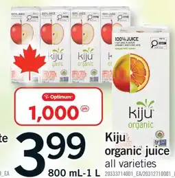 Fortinos KIJU ORGANIC JUICE, 800 mL-1 L offer