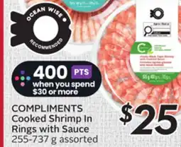 Sobeys COMPLIMENTS Cooked Shrimp In Rings with Sauce offer