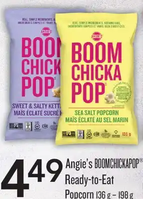 Fortinos ANGIE'S BOOMCHICKAPOP READY-TO-EAT POPCORN, 136 G – 198 G offer