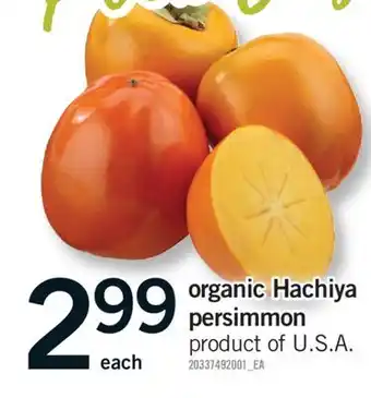 Fortinos ORGANIC HACHIYA PERSIMMON offer