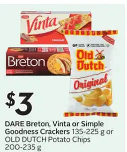 Sobeys DARE Breton, Vinta or Simple Goodness Crackers offer