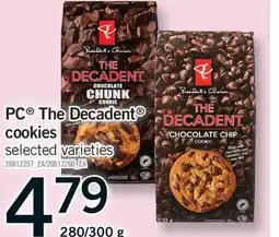 Fortinos PC THE DECADENT COOKIES, 280/300 G offer