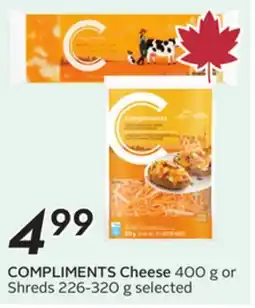 Sobeys COMPLIMENTS Cheese offer