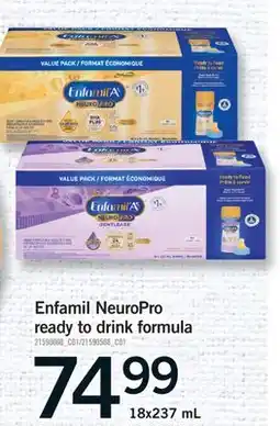 Fortinos ENFAMIL NEUROPRO READY TO DRINK FORMULA, 18X237 ML offer