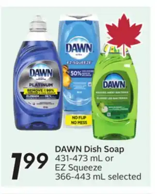Sobeys DAWN Dish Soap 431-473 mL or EZ Squeeze 366-443 mL offer