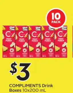 Sobeys COMPLIMENTS Drink Boxes offer