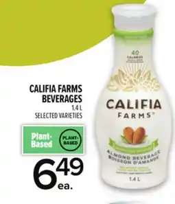 Metro CALIFIA FARMS BEVERAGES offer