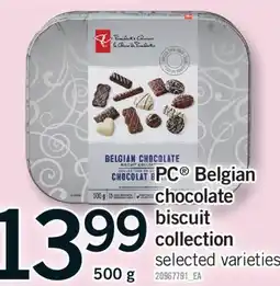 Fortinos PC BELGIAN CHOCOLATE BISCUIT COLLECTION, 500 G offer