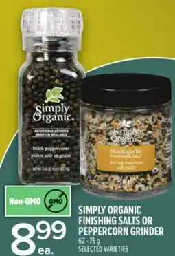 Metro SIMPLY ORGANIC FINISHING SALTS OR PEPPERCORN GRINDER offer