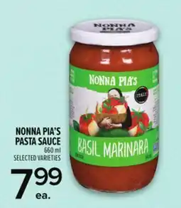 Metro NONNA PIA'S PASTA SAUCE offer