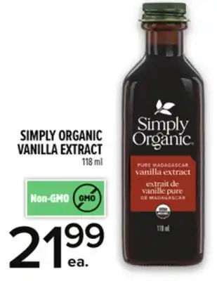 Metro SIMPLY ORGANIC VANILLA EXTRACT offer