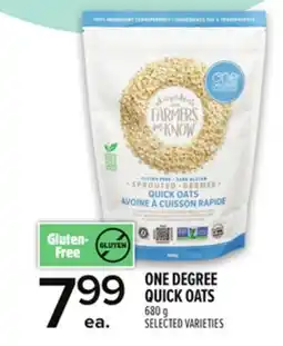 Metro ONE DEGREE QUICK OATS offer