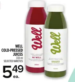 Metro WELL COLD-PRESSED JUICES offer