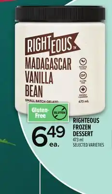 Metro RIGHTEOUS FROZEN DESSERT offer