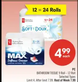 Shoppers Drug Mart PC BATHROOM TISSUE offer