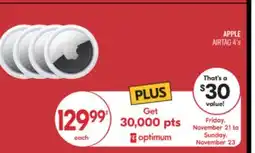 Shoppers Drug Mart APPLE offer