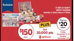 Shoppers Drug Mart 25 DAYS OF BEAUTY ADVENT CALENDAR offer