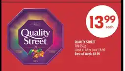 Shoppers Drug Mart QUALITY STREET TIN offer