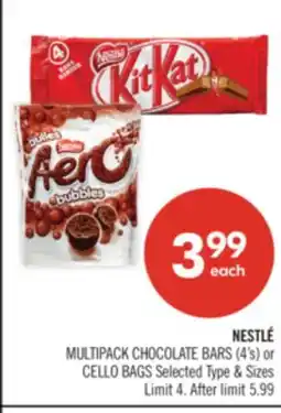 Shoppers Drug Mart NESTLÉ MULTIPACK CHOCOLATE BARS (4's) or CELLO BAGS offer