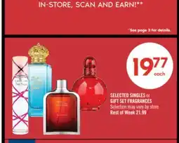 Shoppers Drug Mart SELECTED SINGLES or GIFT SET FRAGRANCES offer
