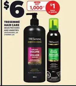 Loblaws TRESEMMÉ HAIR CARE offer