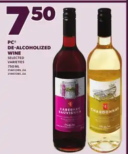 Loblaws PC DE-ALCOHOLIZED WINE, 750 ML offer