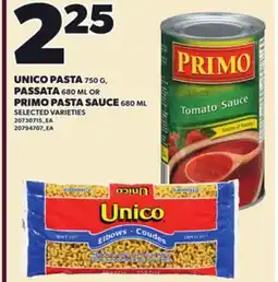 Loblaws UNICO PASTA 750 G,PASSATA 680 ML OR PRIMO PASTA SAUCE 680 ML offer
