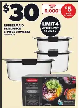 Loblaws RUBBERMAID BRILLIANCE 6-PIECE BOWL SET offer