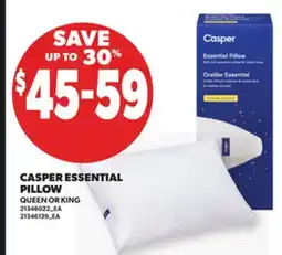 Loblaws CASPER ESSENTIAL PILLOW offer