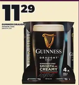 Loblaws GUINNESS DRAUGHT, 4X440 ML CANS offer