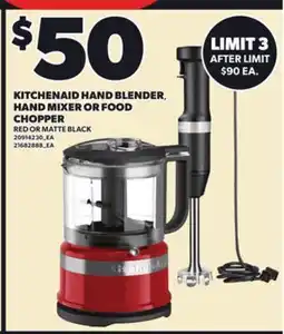 Loblaws KITCHENAID HAND BLENDER,, HAND MIXER OR FOOD CHOPPER offer
