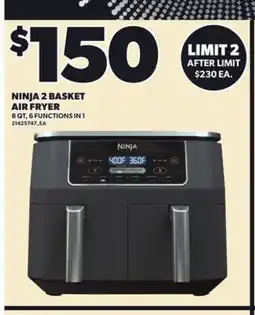 Loblaws NINJA 2 BASKET AIR FRYER offer