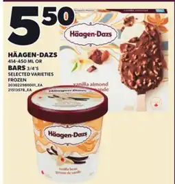 Loblaws HÄAGEN-DAZS 414-450 ML OR BARS 3/4'S offer