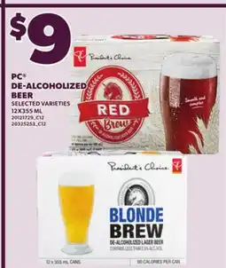 Loblaws PC DE-ALCOHOLIZED BEER, 12X355 ML offer