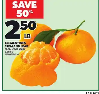 Loblaws CLEMENTINES STEM AND LEAF offer