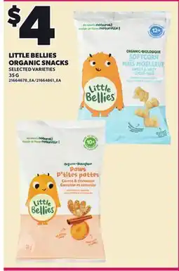 Loblaws LITTLE BELLIES ORGANIC SNACKS, 35 G offer
