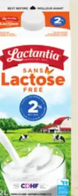 Loblaws LACTANTIA LACTOSE-FREE MILK, 2 L offer