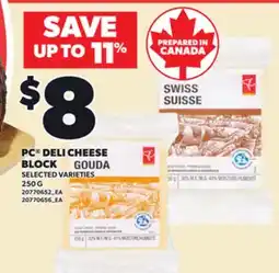 Loblaws PC DELI CHEESE BLOCK, 250 G offer