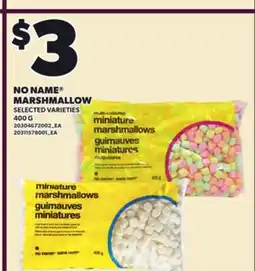Loblaws NO NAME MARSHMALLOW, 400 G offer