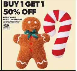Loblaws LIFE AT HOME NOVELTY CUSHIONS offer