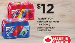 Loblaws YOPLAIT YOP , 12 x 200 g offer