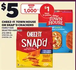 Loblaws CHEEZ-IT, TOWN HOUSE OR SNAP'D CRACKERS, 213-391 G offer