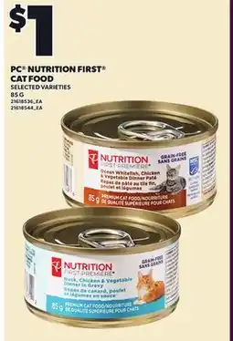 Loblaws PC NUTRITION FIRST CAT FOOD, 85 G offer