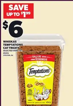 Loblaws WHISKAS TEMPTATIONS CAT TREATS, 454 G offer