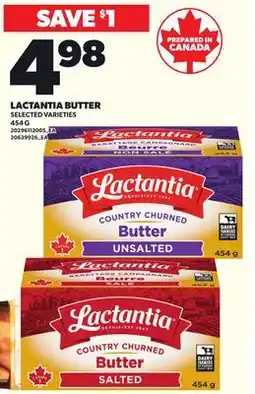 Loblaws LACTANTIA BUTTER, 454 G offer