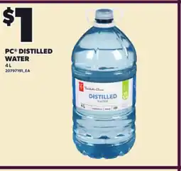 Loblaws PC DISTILLED WATER, 4 L offer