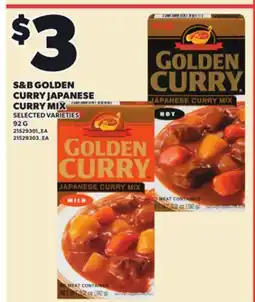 Loblaws S&B GOLDEN CURRY JAPANESE CURRY MIX, 92 G offer