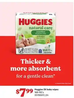Loblaws HUGGIES 3X BABY WIPES, 168-192's offer