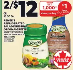 Loblaws RENÉE'S REFRIGERATED SALAD DRESSING OR VINAIGRETTE, 350/355 ML offer